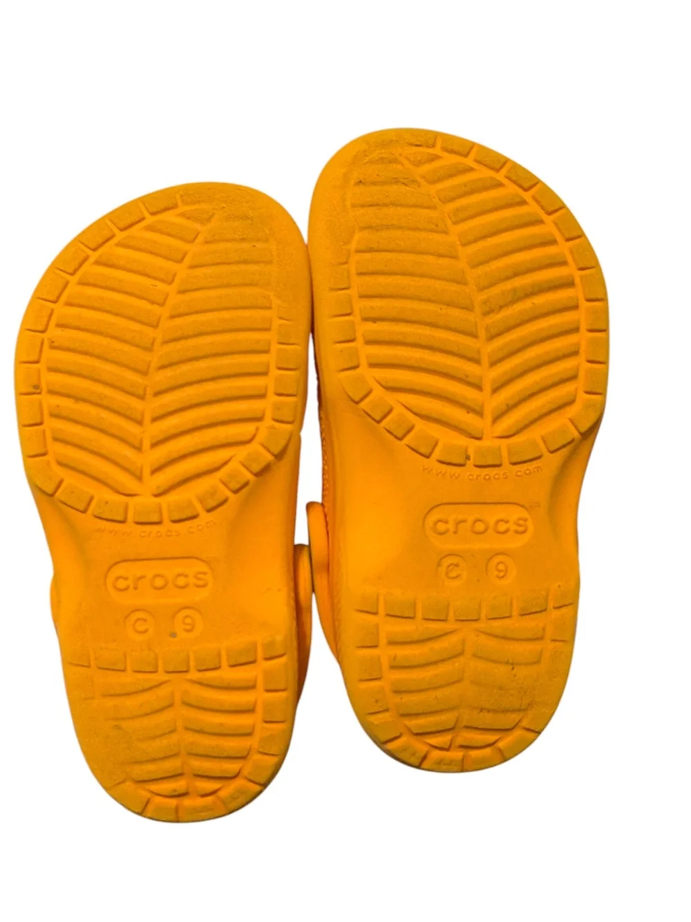 Kids Orange Crocs - Comfortable Slip-On Shoes Size C9